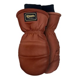 Watson Gloves Full-Grain Leather Winter Ranch Mitts - Crazy Horse Water Resistant Heritage, Comfortable, Warm Lining