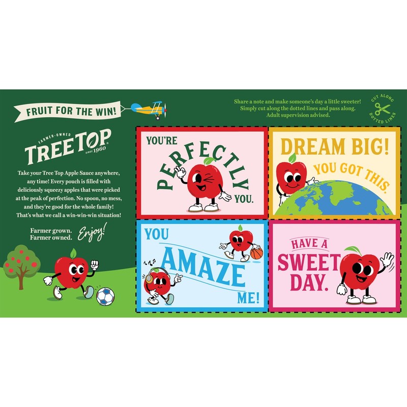Tree Top Apple Sauce Pouches, Apple Flavor, No Sugar Added,