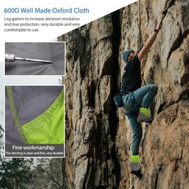 Tyuodna Waterproof Low Ankle Gaiters for Hiking, Breathable Snow Boot Gaiters with Storage Bag for Walking, Prevent Sand Protective Low Gaiters Ankle Walking Gaiters for Men & Women (Green)