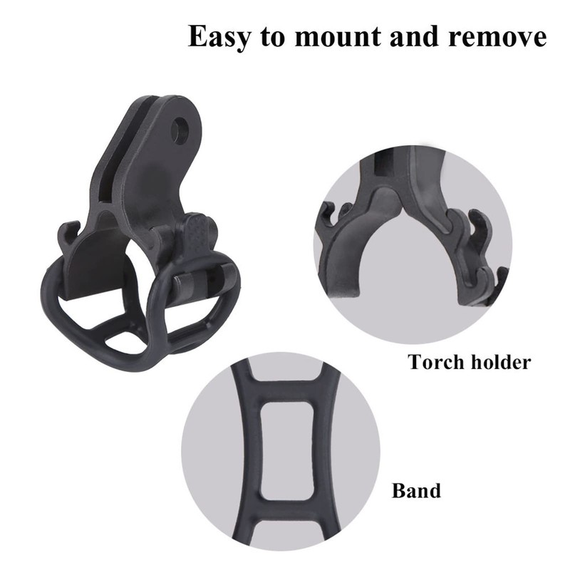 Alomejor Bicycle Light Torch Holder Clip Mount Bicycle Torch Holder