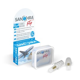 SANOHRA Ear Plugs for Flying – 24 dB Pressure Relief at Takeoff and Landing – Reusable – Made in Germany