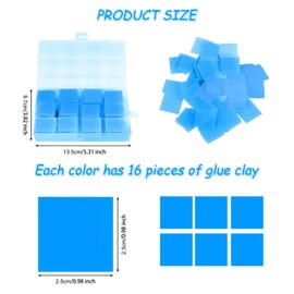 Ninonly Diamond Art Wax 96 Pcs, DIY 5D Diamond Painting Art Glue Clay Accessories Tools Supplies Set with Storage Box, Blue