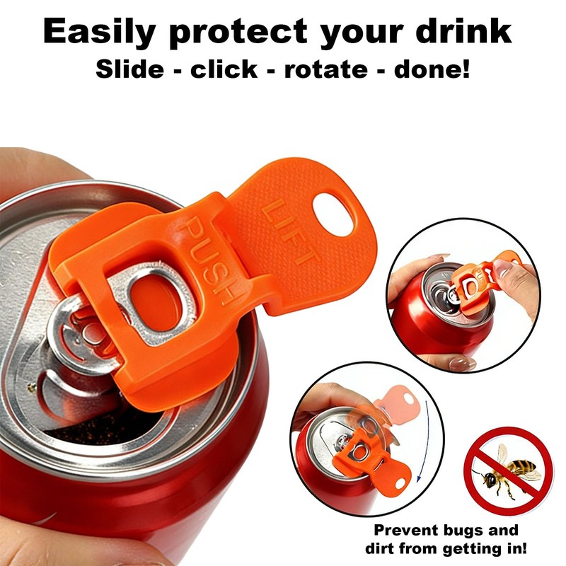 PureSphere 6 Pack Ring Pull Can Openers, Plastic, Random Multicolour