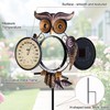 Owl 6.1-inch Solar Outdoor Thermometer Indoor Wall Metal Decorative Lights