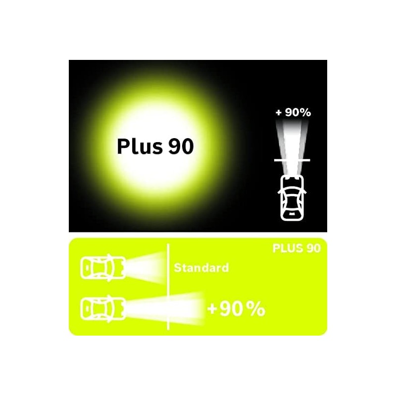 Bosch H1 Plus 90 Vehicle Bulb 12 V 55 W