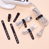 HFZRZFH 10Pcs Reusable Silicone Cable Ties with Adjustable Holes -