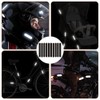 WOLMIK 10pcs Black Reflective Stickers, 8 x 1 cm Reflective