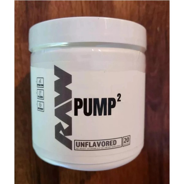 RAW Pump 2 Pre Workout Unflavored, 4.37 oz 124 grams