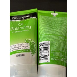 Neutrogena 2 X Neutrogena Oil Balancing In Shower Mask Cleanser Lime & Aloe Vera 5.07oz