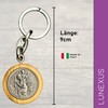 Lunexus Christopher Keyring – Olive Tree Wood & Metal Embossing