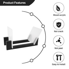 Happysnow Vinyl Plate Storage - Vinyl LP Records Shelf 13.7 - Vinyl Plate Holder (Black)