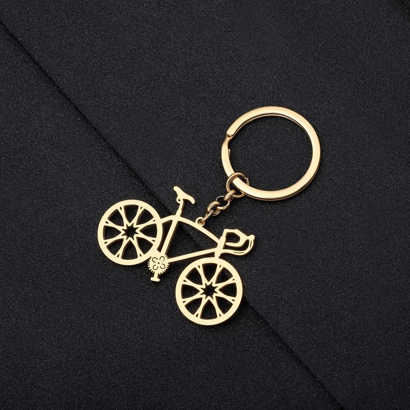 HUAGEO Stainless Steel Bicycle Keychain Cute Jewellery Gifts For Women