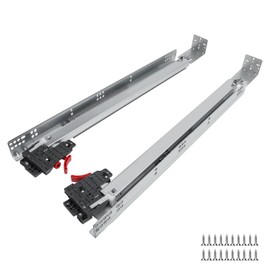 LONTAN 1 Pair 18 Inch Undermount Drawer Slides Soft Close Full Extension Drawer Slides with 3D Adjustable Lock Device and Rear Mounting Brackets,Concealed Bottom Mount Drawer Runners, 100 LB Capacity