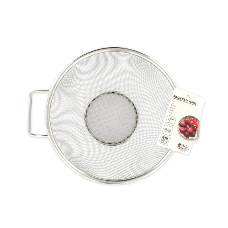 Fackelmann Stainless Steel Fine Mesh Kitchen Sieve/Colander (Diameter: 20 cm)