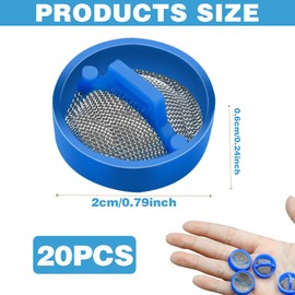 20Pcs Washing Machine Water Filter, Washing Machine Water Inlet Valve Washing Machine Filter Hose Washer with Screen Filter, Washing Machine Hose Filter Inline Water Filter Washing Machine Inlet Valve