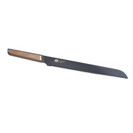Everdure by Heston Blumenthal 10.55 Inch Bread Knife Perfect for Slicing Large Bread Loaves, Serrated Blade, Pakka Wood Handle, Titanium Coated Blade