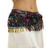 Belly Dance Hip Scarf Sequins Artificial Coins Dance Skirt Wrap