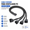 Fan Splitter Cable Divisor Ventilador Pc 4 Pins Pwm 1