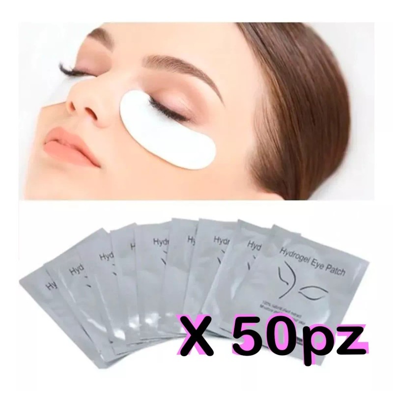 Universo en Linea Parches Gel Colágeno Extensiones Aplicacion Pestañas 50par