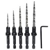 Meichoon Countersink Drill Bit Set 5 Pieces Hex Shank 3