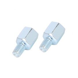 REPAIROCK 2pcs 8mm RH to 8mm RH Rearview Mirrors Adapter Screws Bolt Accessories Silver Tone for Motorcycle Bike Auto Replacement Parts