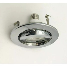 METRO LIGHTING 4 INCH RECESSED CAN  LIGHT ADJUSTABLE GIMBAL TRIM CHROME PAR20  BULBS 12PCS