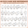 HTTBEIZI 40 Pack Glass Bud Vases in Bulk, Clear Small