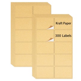 YEGAWEN 2x3 Inch Colored Labels Stickers Rectangular Moving Labels Large Color Coding Labels - 300 Pack/Kraft Paper