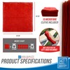Microfiber Cleaning Cloth, Large Size 40x40cm, Super Absorbent Lint Free