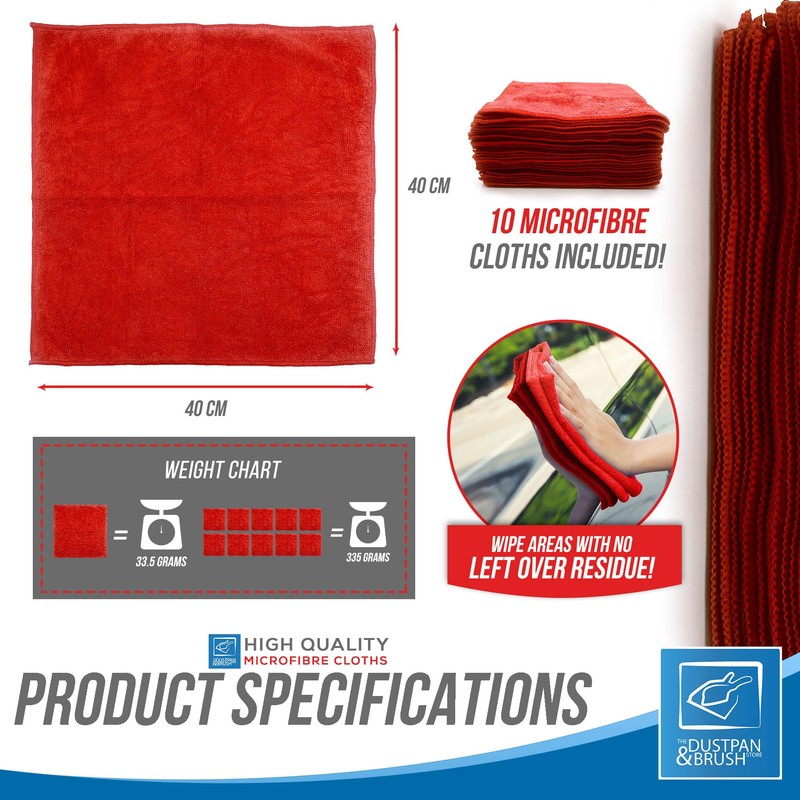 Microfiber Cleaning Cloth, Large Size 40x40cm, Super Absorbent Lint Free