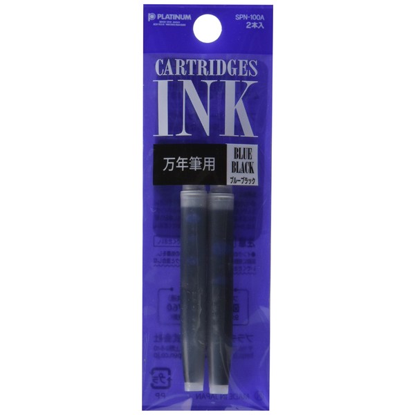 Platinum Refills Blue Black Fountain Pen Cartridge - SPN-100A-3
