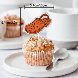 18pcs Colorful Glitter Dessert Cupcake Topper Pick for Easy Cool Shoes Theme Decor Supplies Boys Girls Happy Birthday Party Decorations