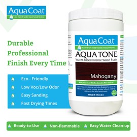 Aqua Coat Aqua Tone Water-Based Wood Stain (Quart, Mahogany)