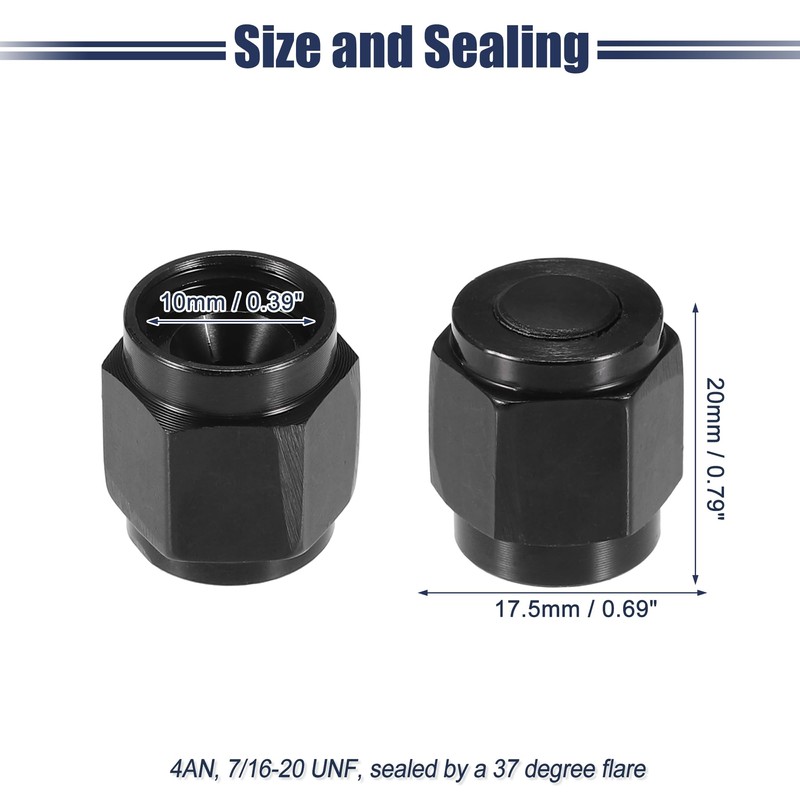 ACROPIX AN4 Universal Female Flare Cap Port Plug Block Off