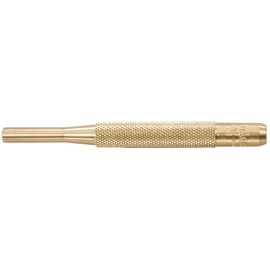 Starrett B565G Brass Drive Pin Punch, 4" Overall Length, 1" Pin Length, 1/4" Pin Diameter