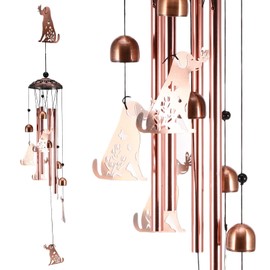 Wind Chimes Outdoor, Wind chimes for Garden Yard outdoor Decor, Garden Decor, Best Gardening Gift for Mom Women Grandma Friend, Patio Decor for Balcony, LIving Room, Yard (Dog)