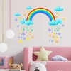 Condessacity Flower Rainbow Clouds Cute Kids Room Kindergarten Nursery Wall