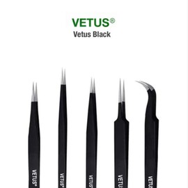 OLD Vitus Tweezers Eyelash Extension Material ESD-15 Black / 비투스 핀셋 속눈썹 연장 재료 ESD-15 블랙