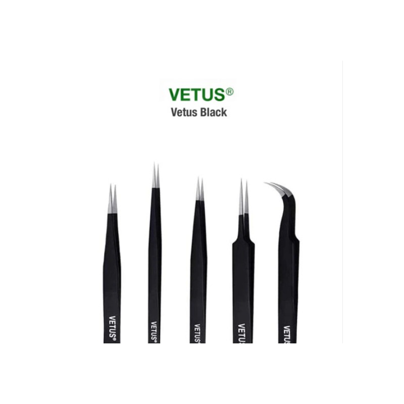 OLD Vitus Tweezers Eyelash Extension Material ESD-15 Black / 비투스