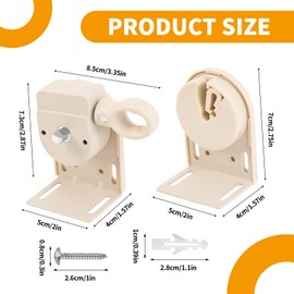 Xinhoonfei Sun Shade Parts Bungee kit and end Cap,Weather resistancr,for coolaroo Exterior Roller Shade,Roller Shades (1, Sand)