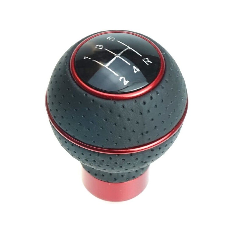 Universal Gear Knob Round Red / Black with 3 Adapters
