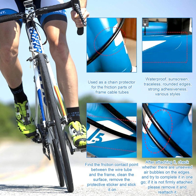 SoundZero Pack of 3 Bicycle Paint Protection, Bicycle Frame Protection