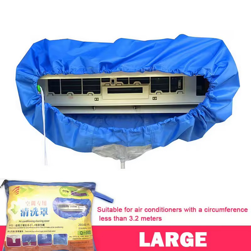 Wall Air Conditioner Cleaning Cover Bag with Drain Hose for