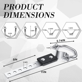 Geetery 4 Pcs Exhaust Hangers Muffler Hanger Swivel Tail Pipe Universal Exhaust Tailpipe Hanger Heavy Duty Tailpipe Muffler Bracket Flexible Swivel (Oe Style,Silver)