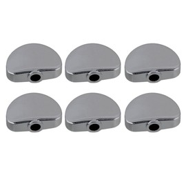Yibuy 6pcs Silver Alloy Guitar Machine Head Buttons Tuning Pegs Easy Installation Rust Resistant Durable