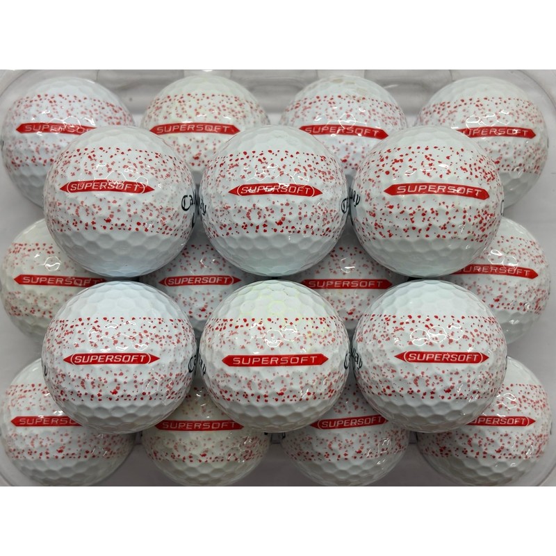 Supersoft Splatter Red Golf Balls Pearl/A Grade For Callaway Recycled