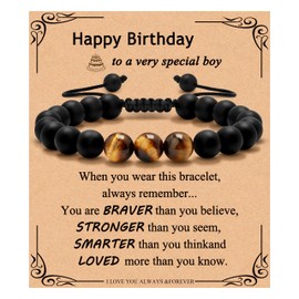 MOOGEEN Birthday Gifts for Men Son Easter Gifts for Teens 14-16 16 18 12 13 Year Old Birthday Gift Ideas for Teenage Teens Bracelets for Men Inspirational Gifts for Him