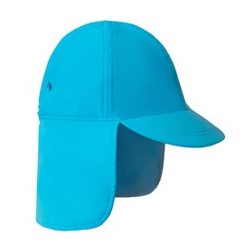 Gifts Treat Children's Legionary Hat, UPF 50+ Sun Protection, Swimming Cap, Flap Hat in Dinosaur Pattern for Children, Boys Sun Hat with Neck Protection, Pure Blue