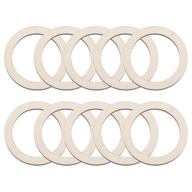 MECCANIXITY 1.6 Inch Unfinished Wood Rings Natural Wooden Ring Circle Flat Round Shape Ornaments Wooden Slices for Frames, DIY Crafting Projects, Painting, Home Decor, 100Pcs