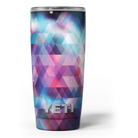 Design Skinz Vector Triangle Pink and Blue Galaxy - Skin Decal Vinyl Wrap Kit compatible with the Yeti Rambler Cooler Tumbler Cups